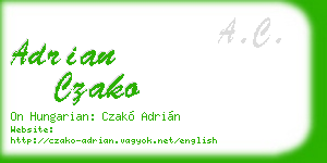 adrian czako business card